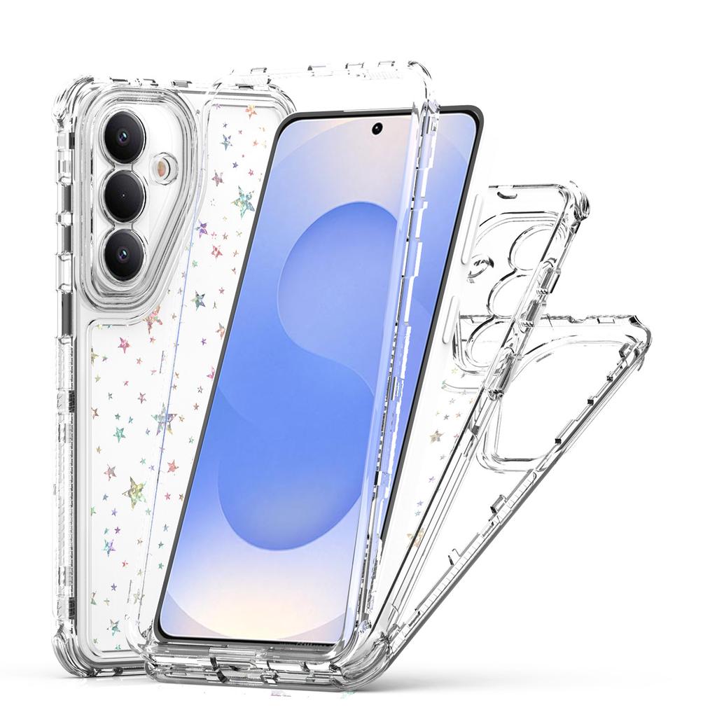 For Samsung Galaxy S26+ Case Precise Cutouts Acrylic TPU Clear Phone Cover with Laser-printed Film