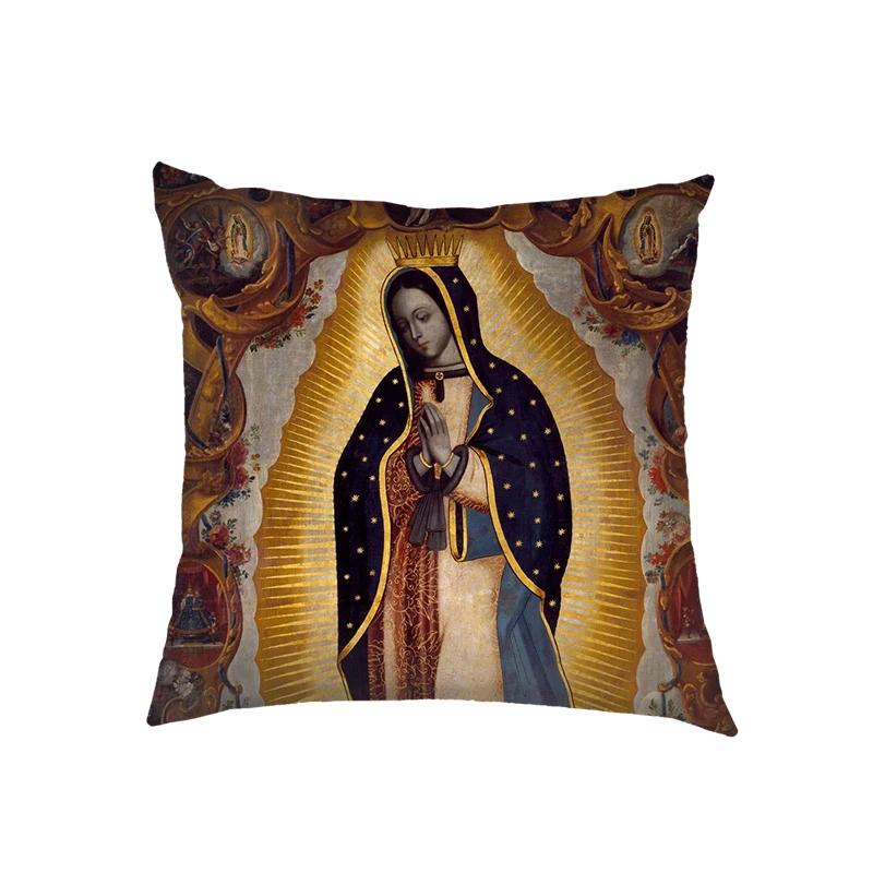 Gnadenmutter von Guadalupe Jungfrau Maria Kissenbezüge Heilige Maria Ölgemälde Kissenbezüge Schlafzimmer Büro Kissenbezug Dekokissenbezug