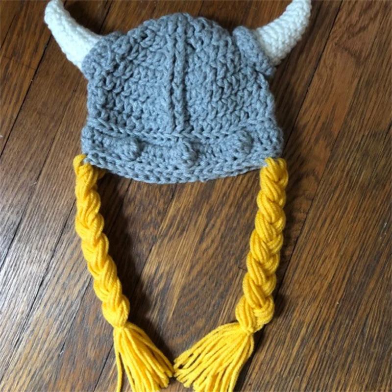 Ny stil handgjord virkad färgblockerad björnöron fashionabel personlig vuxen pullovermössa