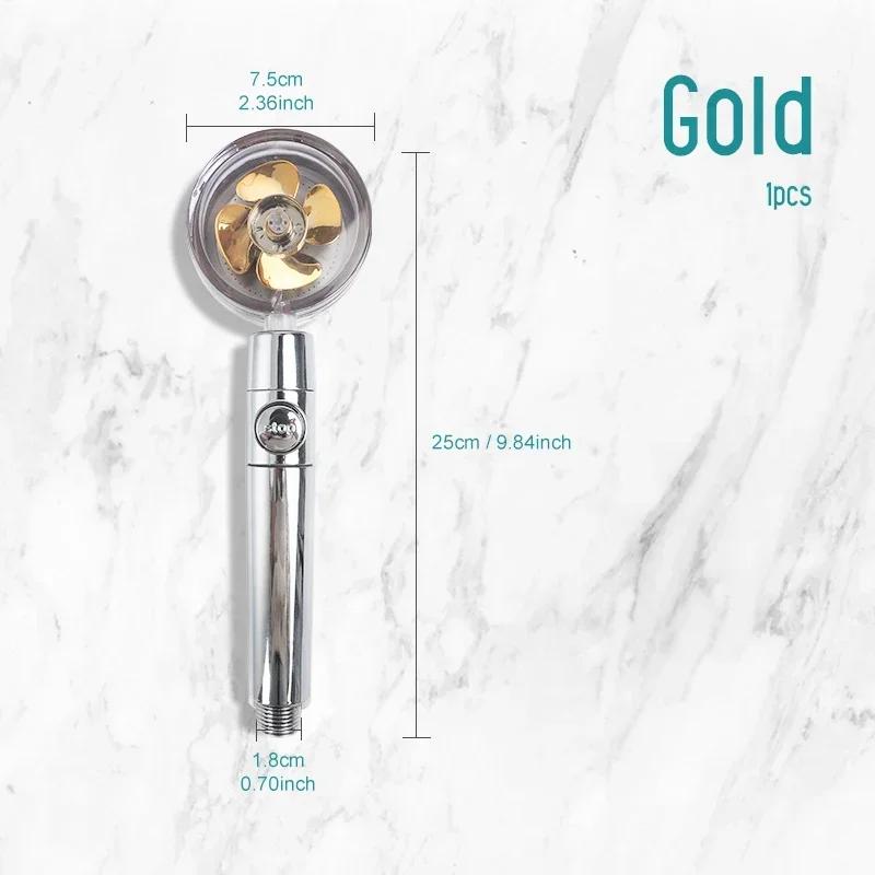 Turbo 360 Degrees Rotated Fan Shower Head High Pressure Water Saving Spray Adjustable Showerhead Filters Bathroom Accessories