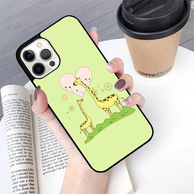 Cute Cartoon GirafPhone Case For Apple iPhone 17 Air Pro Max Plus Coque For iPhone 17 Air 14 15 16 13 12 Max Cover