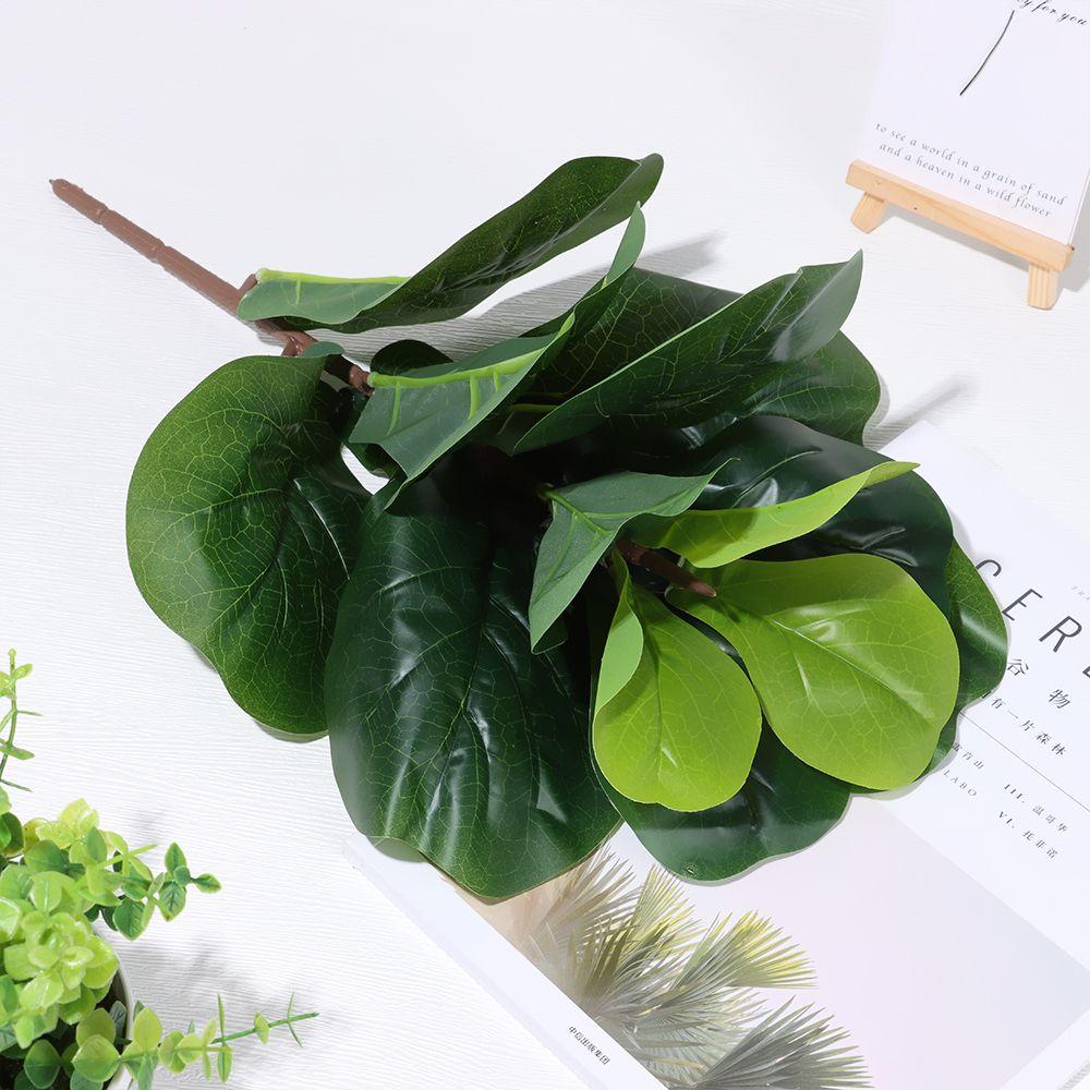 Ornament Home Decoration Fake Plants Lifelike Greenery Artificial Ficus Branch Faux Leaves