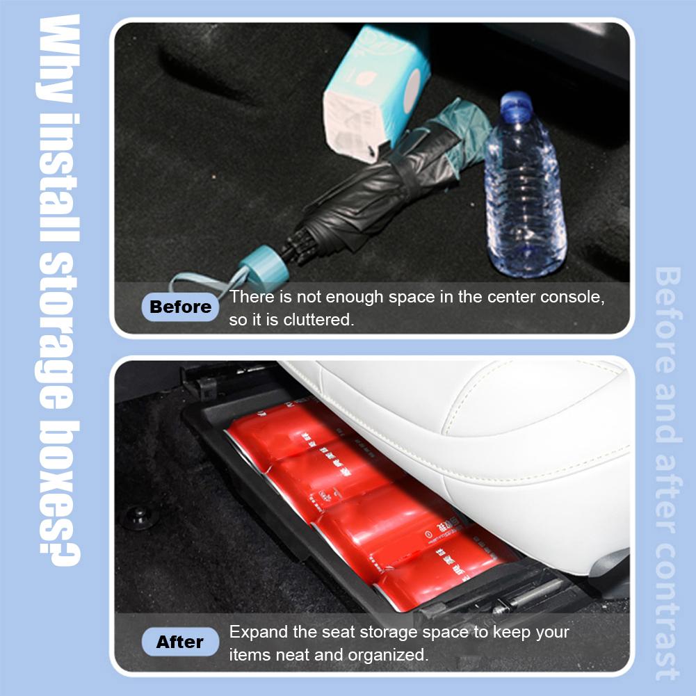 For Xpeng G6 2026 2026 Car Storage Box Under Seat Drawer Type Organizer Storage Box Case Interior Accessories