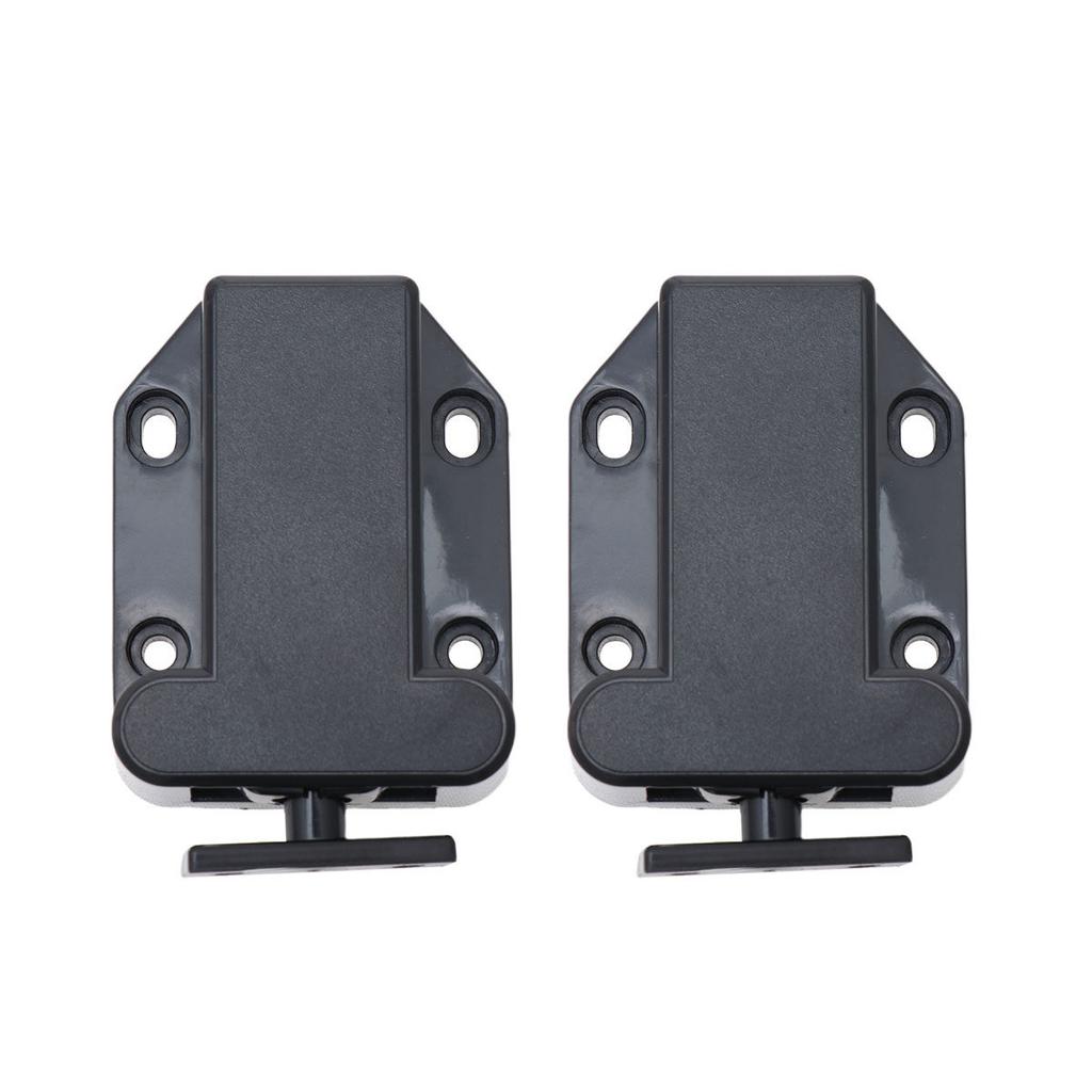 2Pcs Self-Locking Door Catch Push to Open Cabinet Drawer Cupboard Wardrobe Stopper Door Closer Press Latch Self Locking Lock