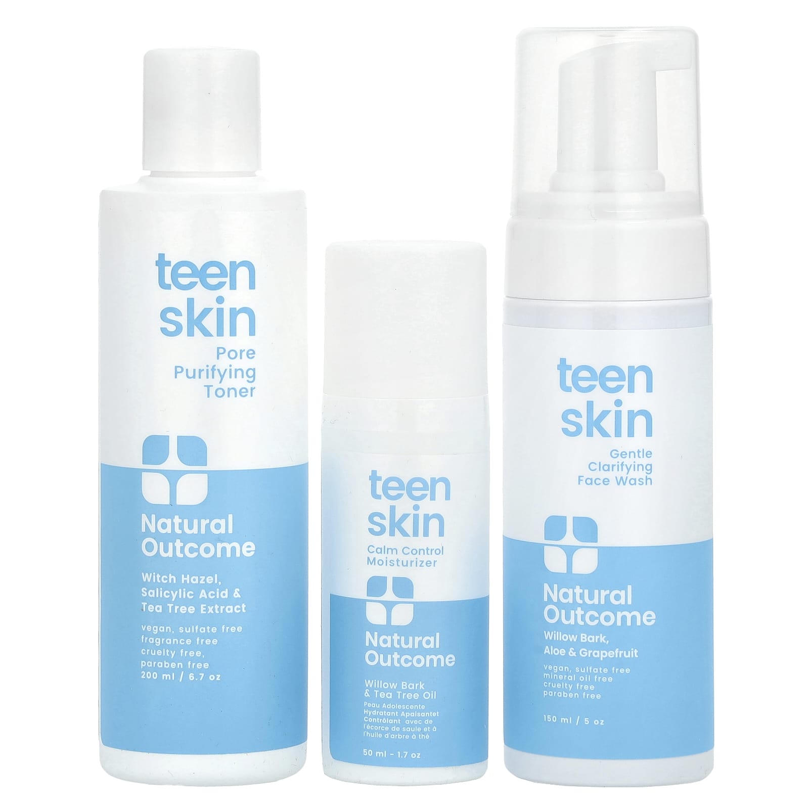 

Teenskin, Набор для лица на каждый день, набор из 3 предметов