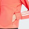 Adidas Aeroready Train Essentials Three-Stripe Colorblock Stand Collar Long Sleeve Jacket Women Jacket Red IS3976