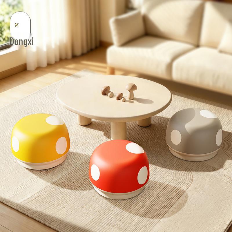 Mushroom Stool - Cute Children's Shoe Changing and Side Table Stool for Home Entrance and Hallway.