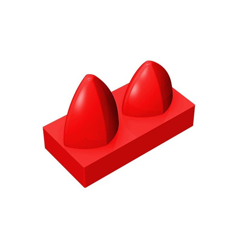 200pcs Compatible MOC Brick Parts 15209 Plate 1 X 2 Special with Two Vertical Teeth Building Block Particle DIY Kid Brain Toy