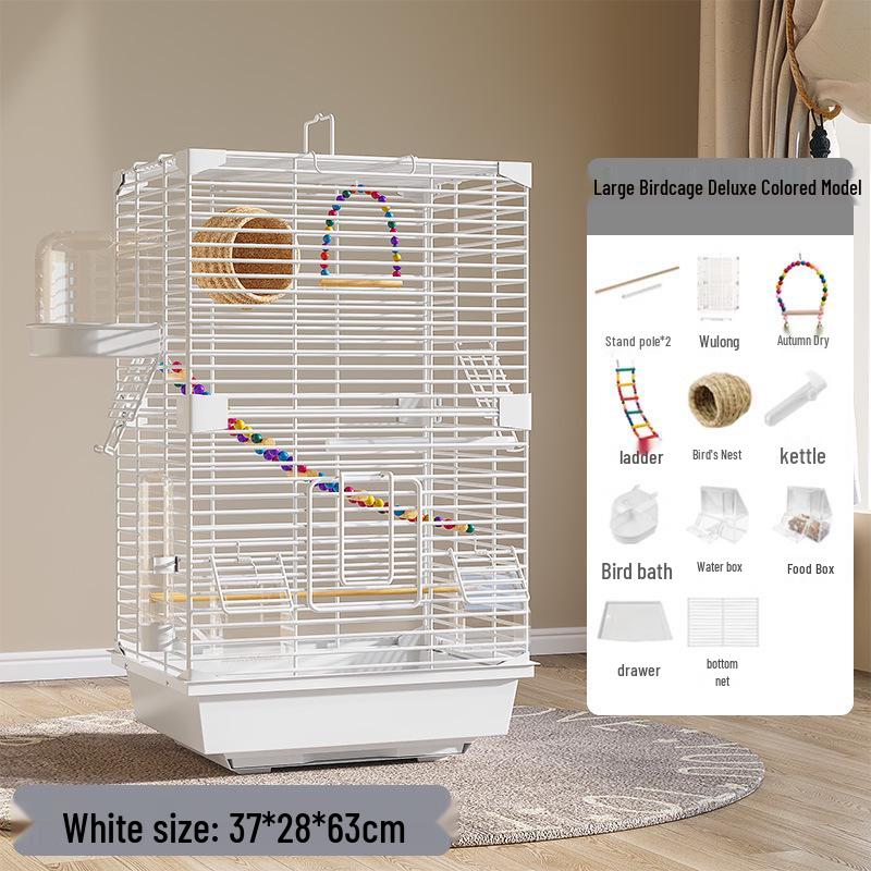 Luxury Birdcage with Breeding Box for Parrots and Budgies - Large Aviary for Cockatiels, Mynas, and More