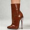 Unisex Plus Size Mid Calf Boots Pointed Toe Stiletto High Heels 15cm/6" Sexy Party Evening Vintage Sexy Boots