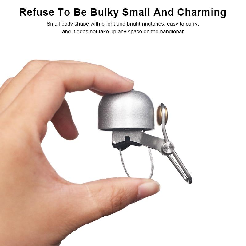 Bicycle Bell Clear Loud Sound Stainless Steel MTB Road Bike Safety Alarm Bell Cycling Handlebar Horn With Mounting Lock Plates
