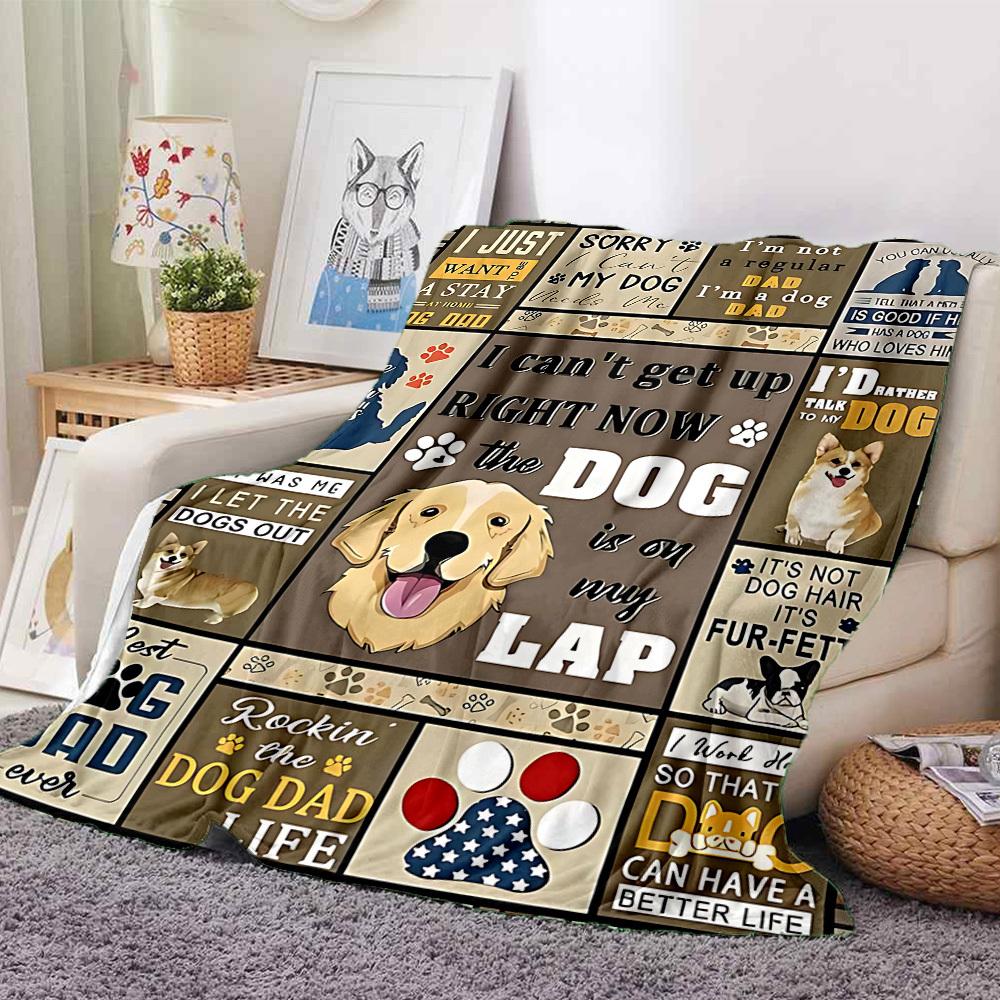 1pc Pet Lover Gifts Blanket, Lightweight Flannel Throw For Sofa, Bed, Travel, Camping, Livingroom, Office, Couch, Chair