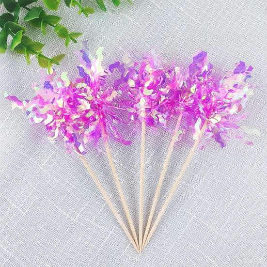 5Pcs Happy Birthday Cake Toppers Glitter Cake Decoration Colorful DIY Baking Cupcake Toppers for Wedding Birthday Party