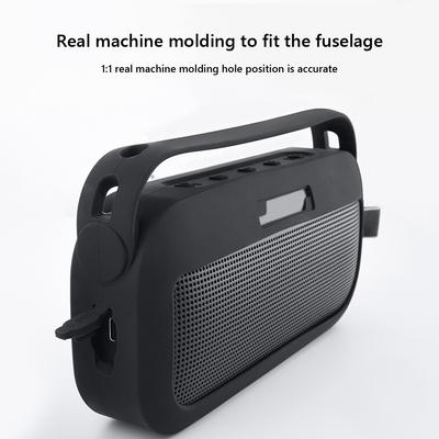 Silikonhülle Stoßfest Schutzhülle für Lautsprecher mit Griff & Schultergurt für Bose SoundLink Flex BT Tragbarer Lautsprecher