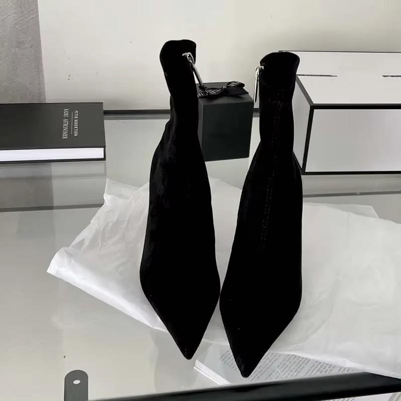 Fashion Eilyken Fashion Spring Autumn Sexy High Heels Pointed Toe Ankle Boots Woman Nightclub Party Shoes Zipper Short Booties