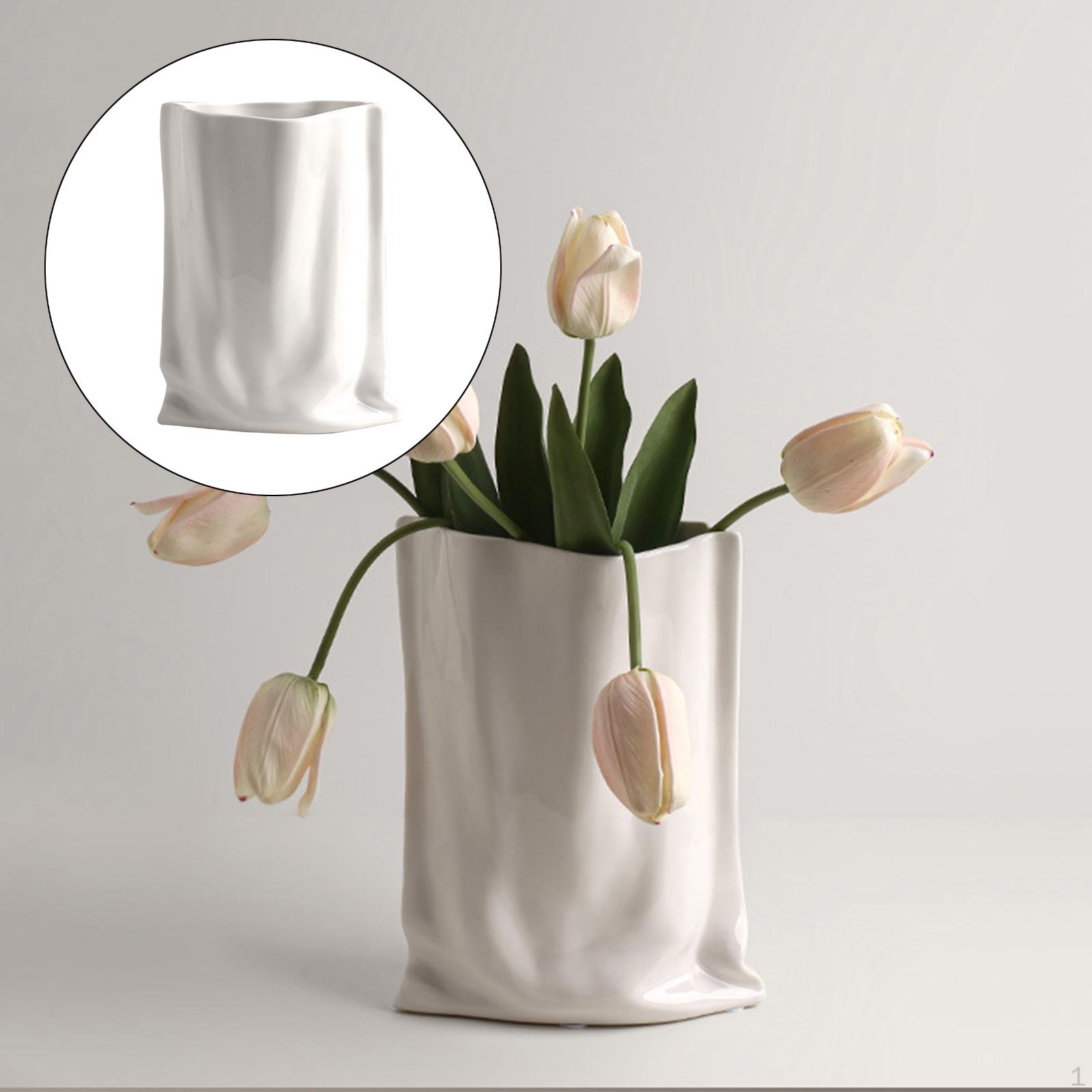 

Pots Light Vase Dried Flower Arrangement for Living Room Milk White