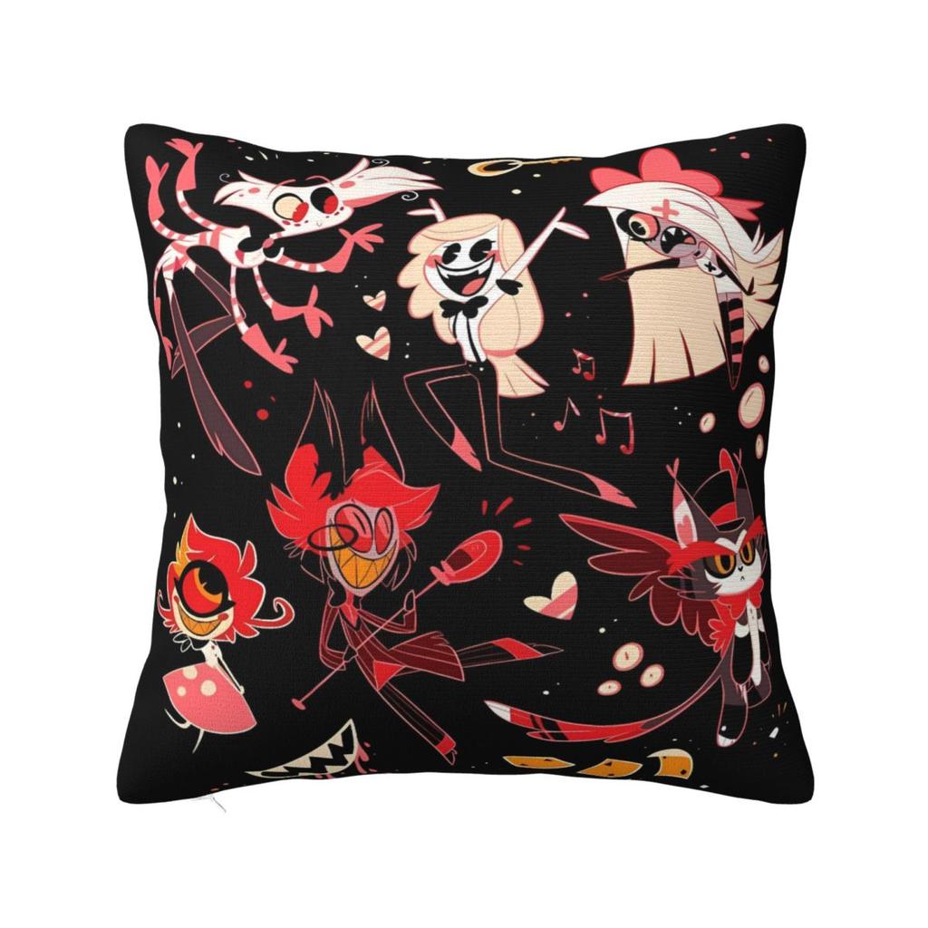 Hazbin Hotels Pillow Cover Polyester Pillow Case Cushion Cover Funny Printed Pillowcases For Sofa Home Decorative