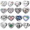 Copper Heart Sweet Family Love Charm Bead Charms for Bracelets and Necklaces Bead Charms Jewellery for Women Girls