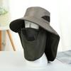 New Custom Logo Sweatband Neck Cover Bucket Hat Men Foldable Outdoor Flap Cap Wide Brim Sunshade Fisherman's Hats Camping Caps
