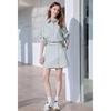 BETU Women's Faux Two-Piece Lapel Short-Sleeve Dress