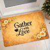 1pc Flannel Mat Warm Gather with Love Daisy Decor Entrance Door Mat Bedroom Bathroom Non-Slip Water-Absorbing Mat Home Decoration Mat