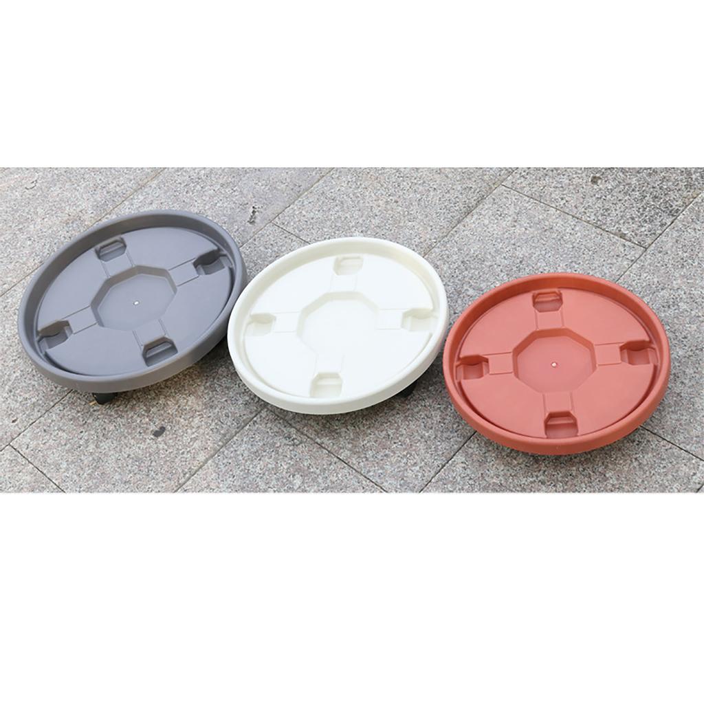 Thickened Moving Tray Plastic Vase with Roller Round Chassis Pot Water Movable Pot Holder Universal