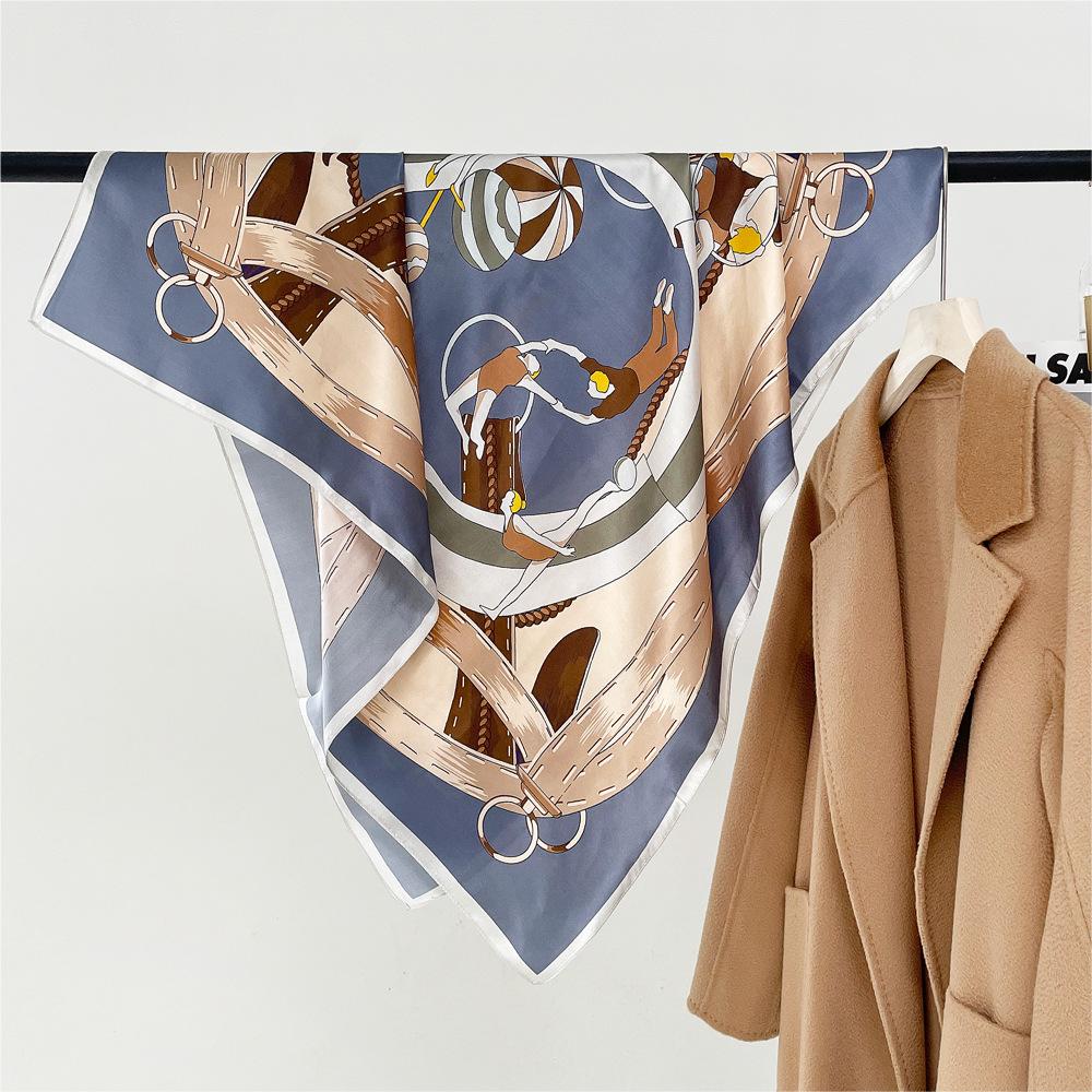 2024 Spring New Silk Scarf Women s Premium 100% Mulberry Silk Square Scarf Versatile Temperament Shawl Scarf 90cm