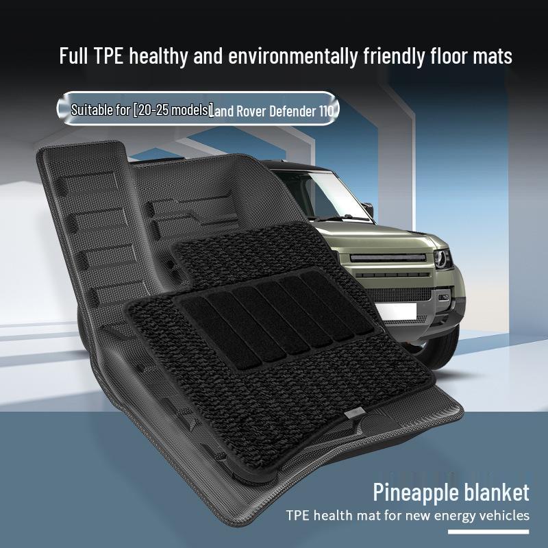 Fits 2020-2025 Land Rover Defender 110: All-TPE Floor, Trunk, and Seat Backrest Mats