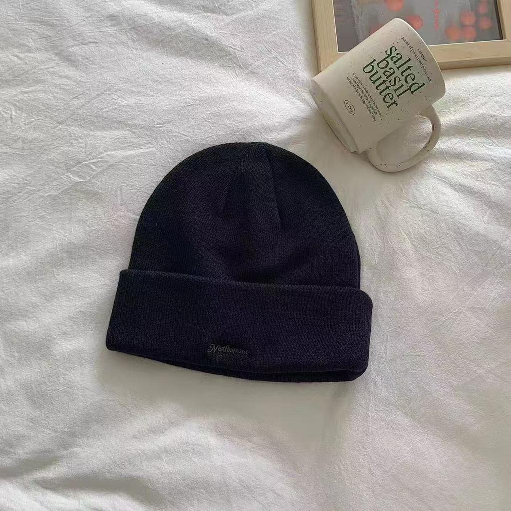 New Knitted Knit Hat, Winter Warm Cold Hat, Letter-embroidered Closed-toe Hat, Trendy Style
