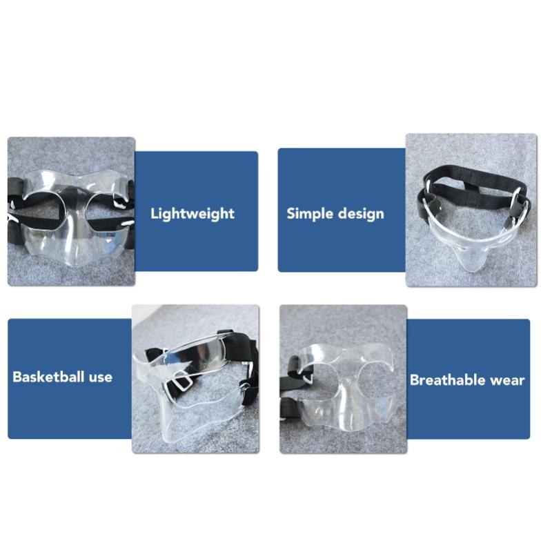 Sports Nose Guard Prevent Injuries Adjust Strap Breathable Face Shield For Basketball Baseball