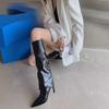 2025 autumn and winter new fashion versatile pointed heel European and American fashion high-heeled boots