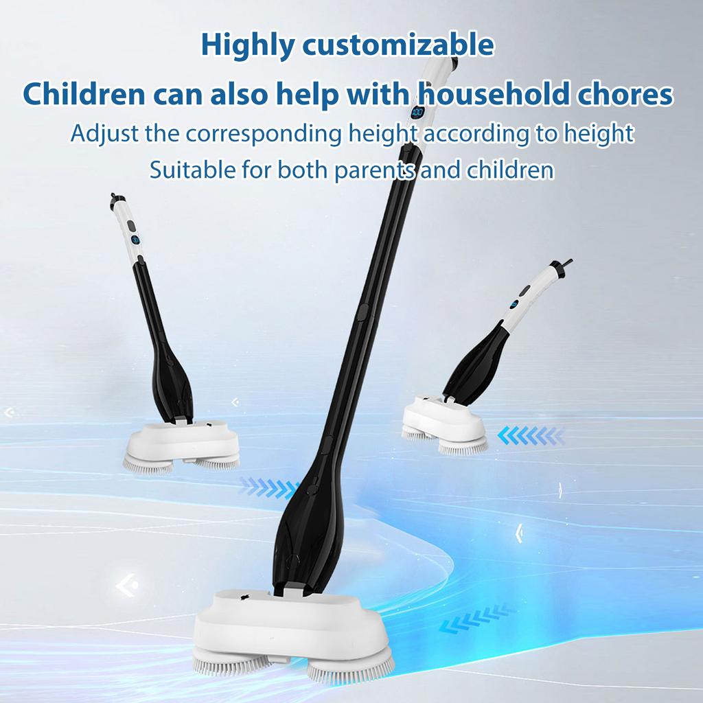 Electric Spin Scrubber Multi Function Cleaning Mop 2 in 1 Brush Heads 260RPM 800ML Tank 4000mAh 50min Runtime