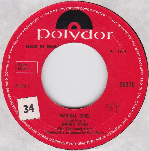 

7inch Record BARRY RYAN - Magical Spiel 56370 Polydor 1970 UK Rock Used