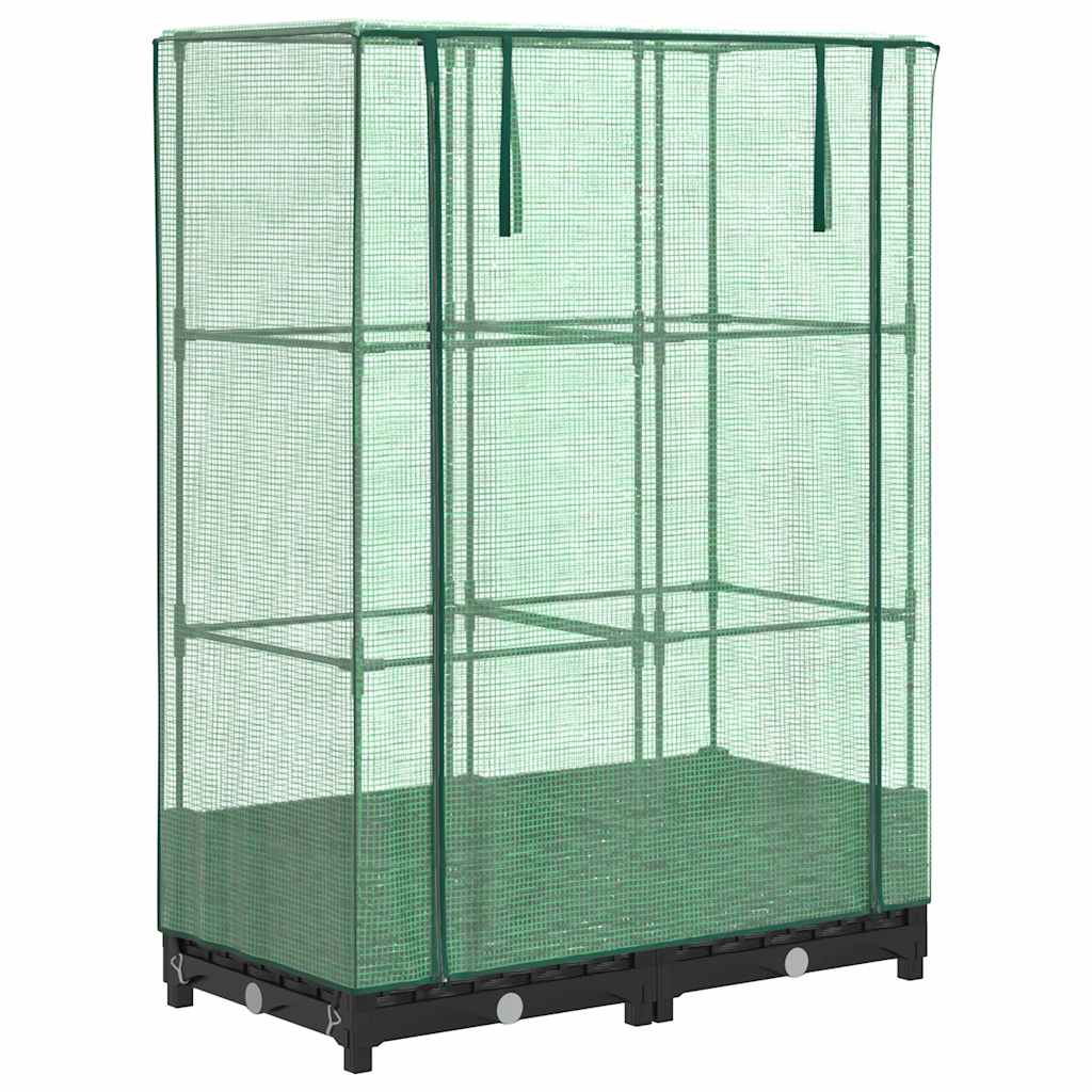 Vidaxl Raised Planter With Greenhouse, Rattan Look, 80X40X123 Cm