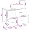Bathroom Furniture Set 2 Pieces Black Oak Engineered Wood