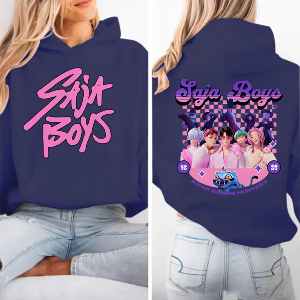 

Women s Men Winter Autumn Fashion Kpop Demon Hunters Hooded Casual Long Sleeve Saja Boys Women Hoodie Sweatshirts Loose Pullover M