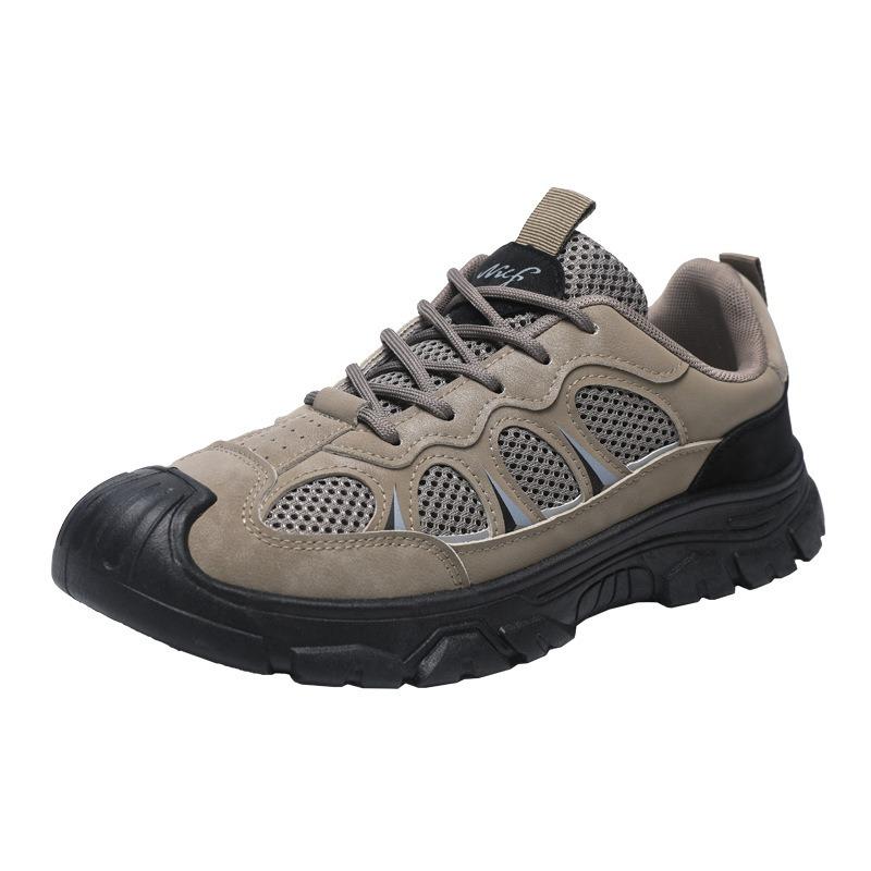 Men's Shoes Spring New Casual Sports Shoes Thick-soled Hollowed-out Breathable Outdoor Tooling Shoes Men's Hiking Hiking Shoes