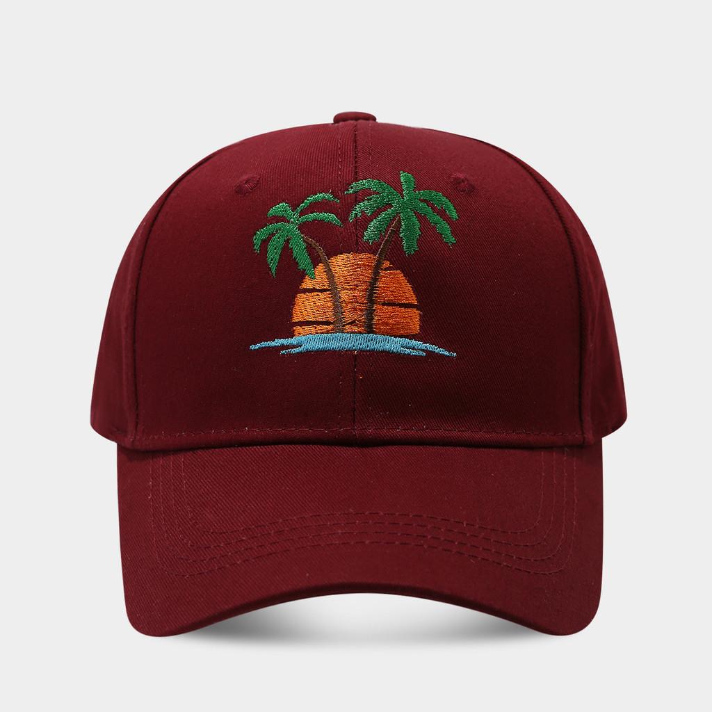Summer Beach Embroidered Cotton Baseball Cap With Sun Protection For Women And Men