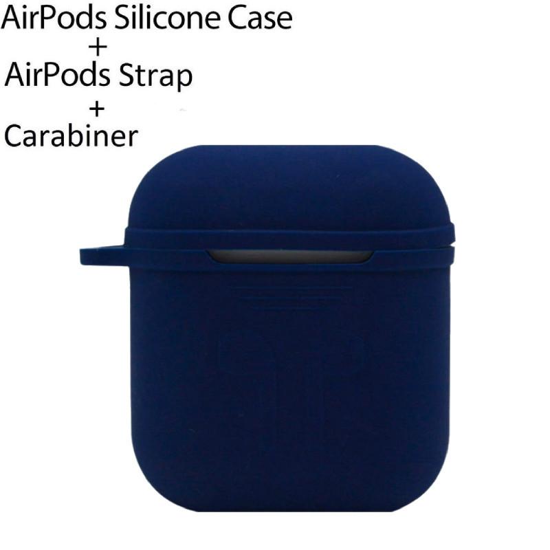 Airpods Protective Case Set Silicone Flip Style Trendy Solid Color