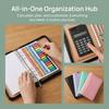 PU Leather Portfolio Binder Cover 6-Ring Business Notebook Loose Leaf Notebook  Conference Use