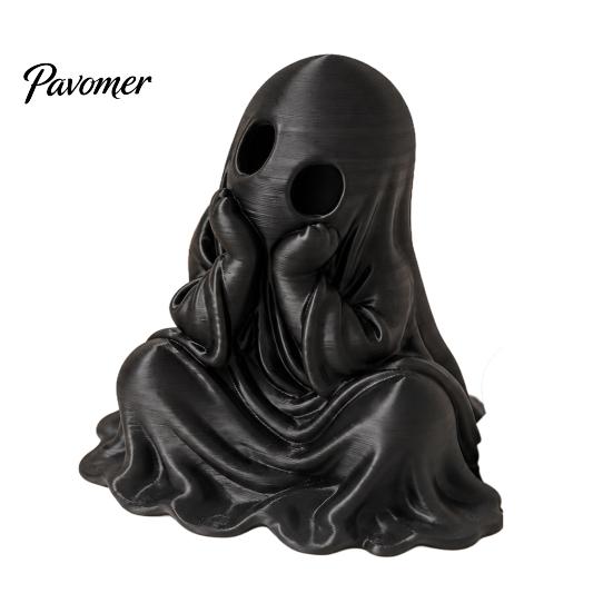 Decorative Ghost for Halloween Party 3D Printed Figurine, Cute Chin-Resting Spooky Desk Decor, Decor Funny Ornament Home And Tabletop Decoration Table