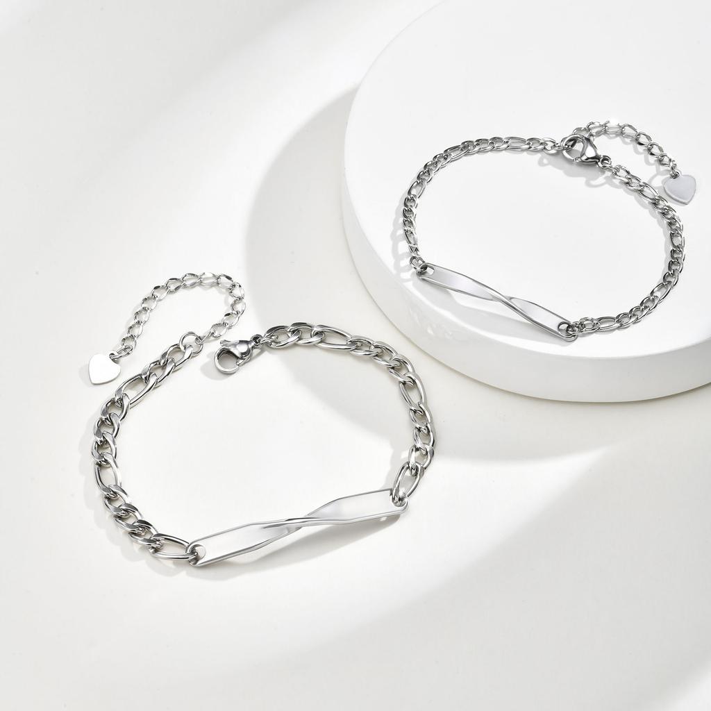 Simple And Fashionable Women'S Stainless Steel Grinding Mobius Bracelet Versatile, Jewelry Br-2557