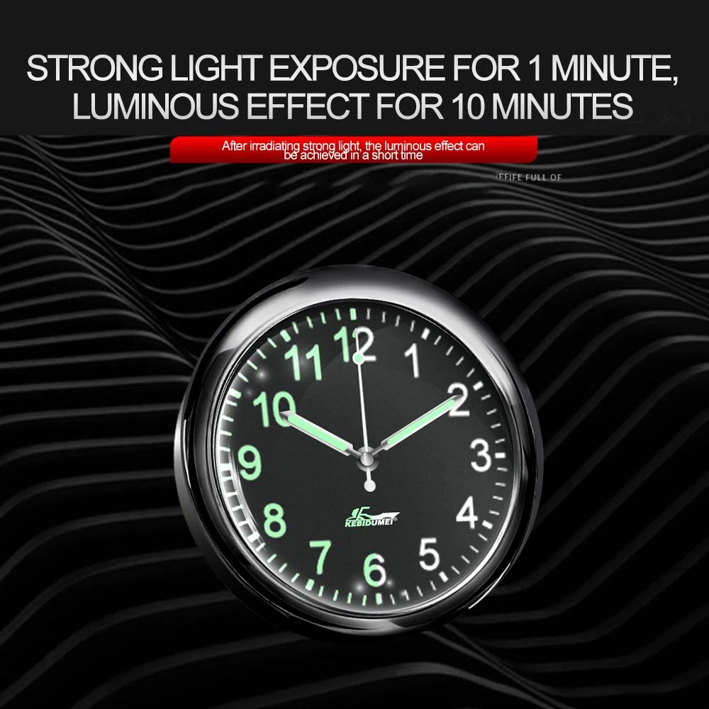 Car Clock Luminous Automobiles Internal Stick-On Mini Digital Watch Mechanics Quartz Clocks Auto Ornament Car Auto Accessories