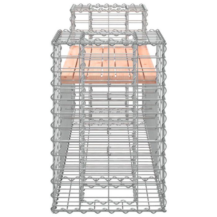 VidaXL Banc de jardin design gabion 183x41x60,5 cm bois massif douglas 834388