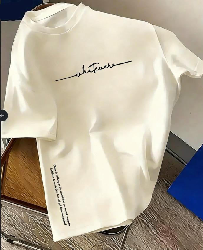 2026 Summer new Casual Sports pure Cotton T-shirt Men's Women's Simple Letter-Printed Round-neck Short-sleeved Top Streetwear