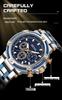 Oufanni Shi Men's Multifunctional Chronograph: Waterproof Quartz Watch with Luminous Strap & Calendar
