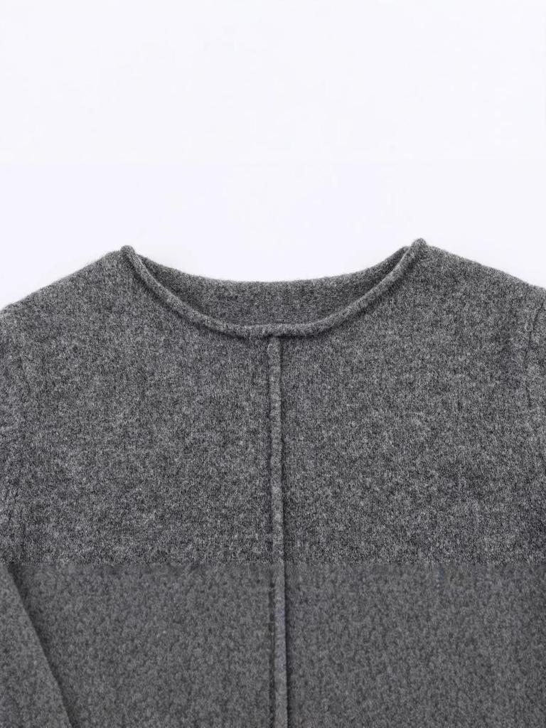 2025 Autumn/Winter Elegant Women's Knit Dress with Waist-Cinching Design