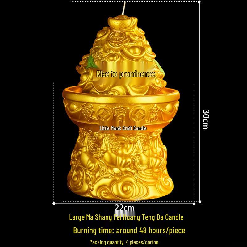 Treasure Bowl Wealth-Attracting Candle for Home and Temple