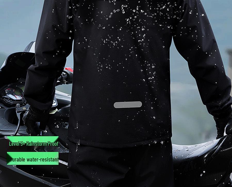 Heavy-Duty Split Raincoat & Pants Set for Motorcycle Riders