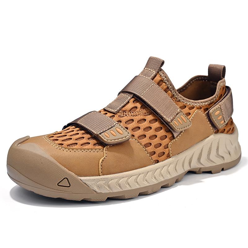 Summer Shoes New Sandals Handmade Mesh Leather Breathable Sandals 38-46
